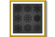 Set of Round Snowflakes With Winter, a Texture Illustration by FineArtStudio (Thumbnail 2 of 3)