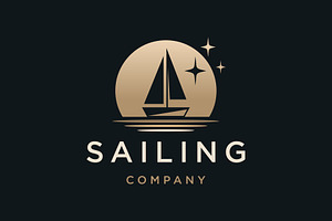 Sailing Boat Sunset Logo, a Branding & Logo Template by Buqancreative