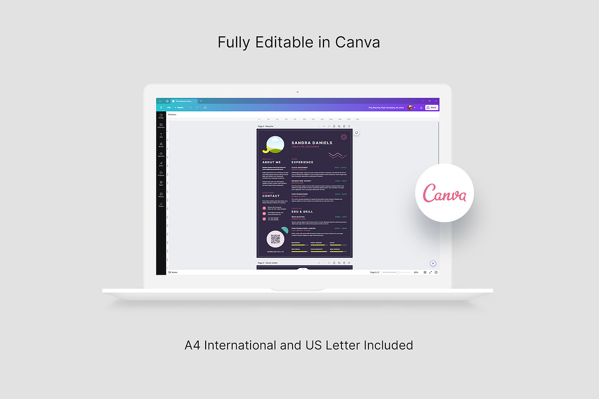The Resume Flyer Canva Template, a Resume Template by artbart (Photo 8 of 10)