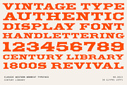 Vintage Western Woodcut Font, a Slab Serif Font by Century Library (Thumbnail 1 of 5)