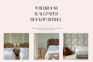 Bedroom Wallpaper Mockup Bundle