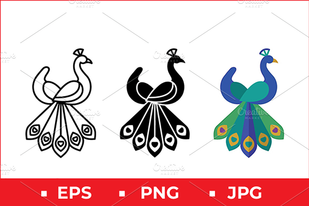 Peacock Vector Icons, a Solid Icon by Artonix (Photo 1 of 2)