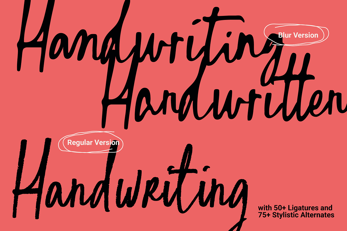 Raveling Melany - Messy Handwritten, a Handwritten Font by Zarma Type (Photo 3 of 12)