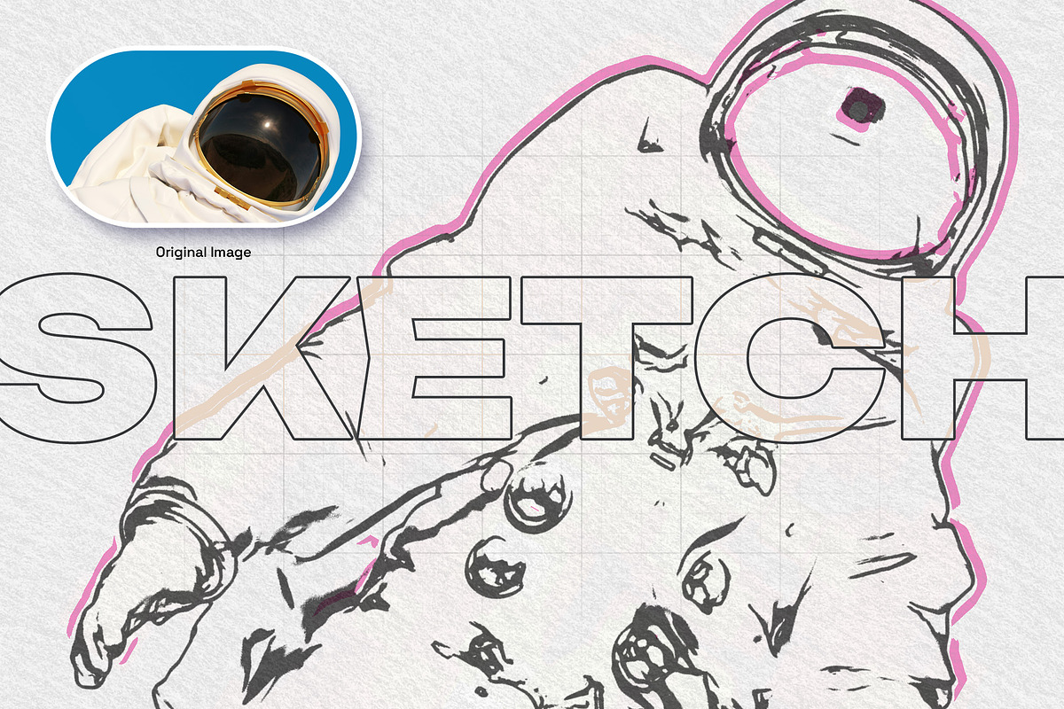 Creative Sketch Photo Effect, a Layer Style Add-On by veila.me (Photo 2 of 8)