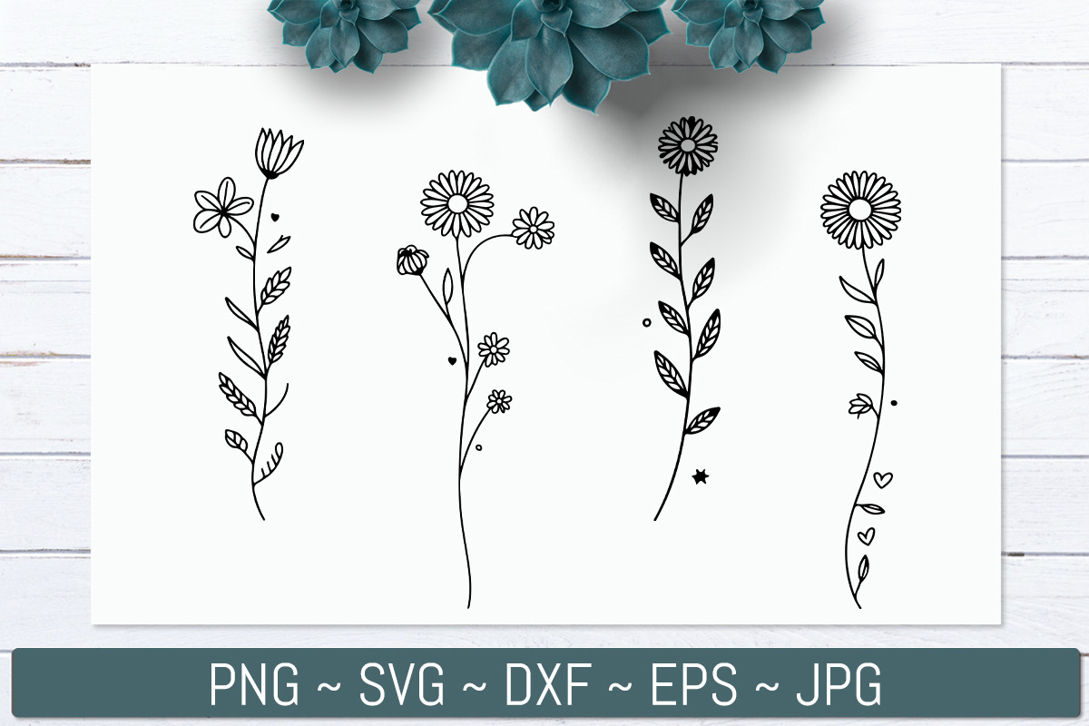 Hand Drawn Wildflower Line Bundle, an Illustration by Actual Pixel (Photo 6 of 8)