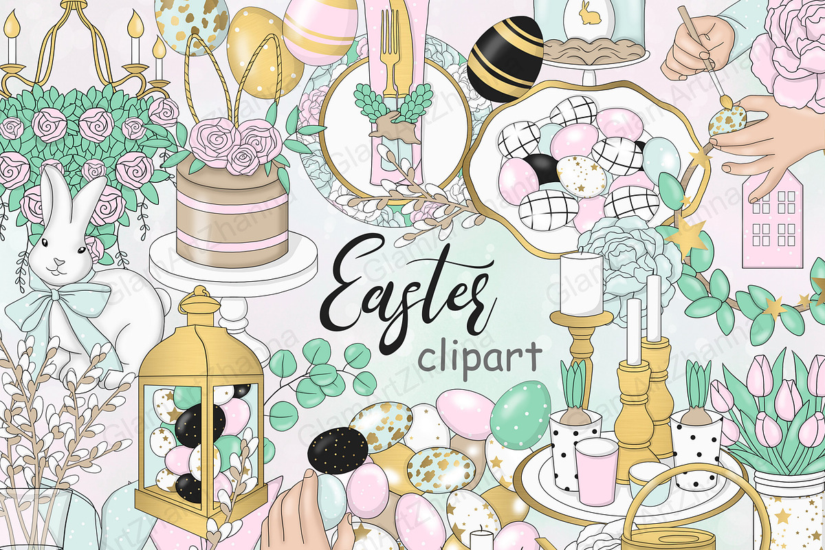 Easter Clipart, a Seasonal Illustration by GlamArtZhanna (Photo 3 of 4)