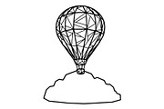Hot Air Balloon Silhouette Bundle, an Object Illustration by Gaye Art (Thumbnail 17 of 31)