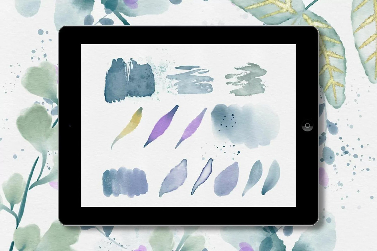 Watercolor Procreate Brushes, a Brush Add-On by Angela Roze (Photo 7 of 9)