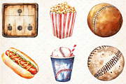 Vintage Baseball Game Day Clipart, an Illustration by Rose Art (Thumbnail 3 of 4)