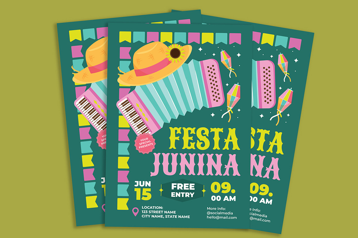 Festa Junina Festival Flyer, a Flyer Template by Gumico Studio. (Photo 2 of 3)