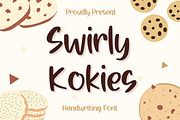 Swirly Kokies, a Handwritten Font by Aisyah (Thumbnail 1 of 5)