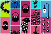 Odd Parade. Easter and humanoid eyes, a Background Graphic by AI Petr Creative Agency (Thumbnail 4 of 7)