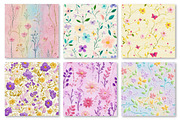 Pastel Floral Digital Paper, a Texture Graphic by Dream Creation (Thumbnail 5 of 6)
