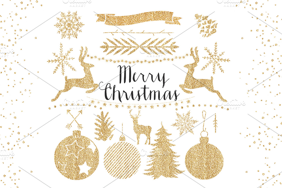 Gold Christmas Clipart