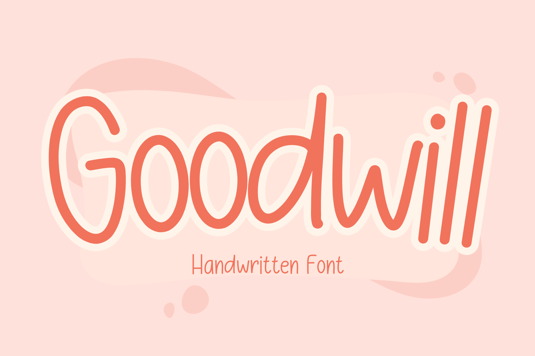 Goodwill is a fun handwritten font, a Handwritten Font by Brown Cupple