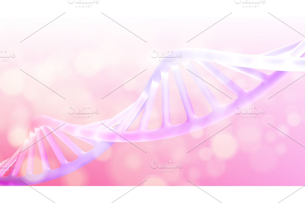 Purple DNA helix strand structure, an Illustration by art PVP - market
