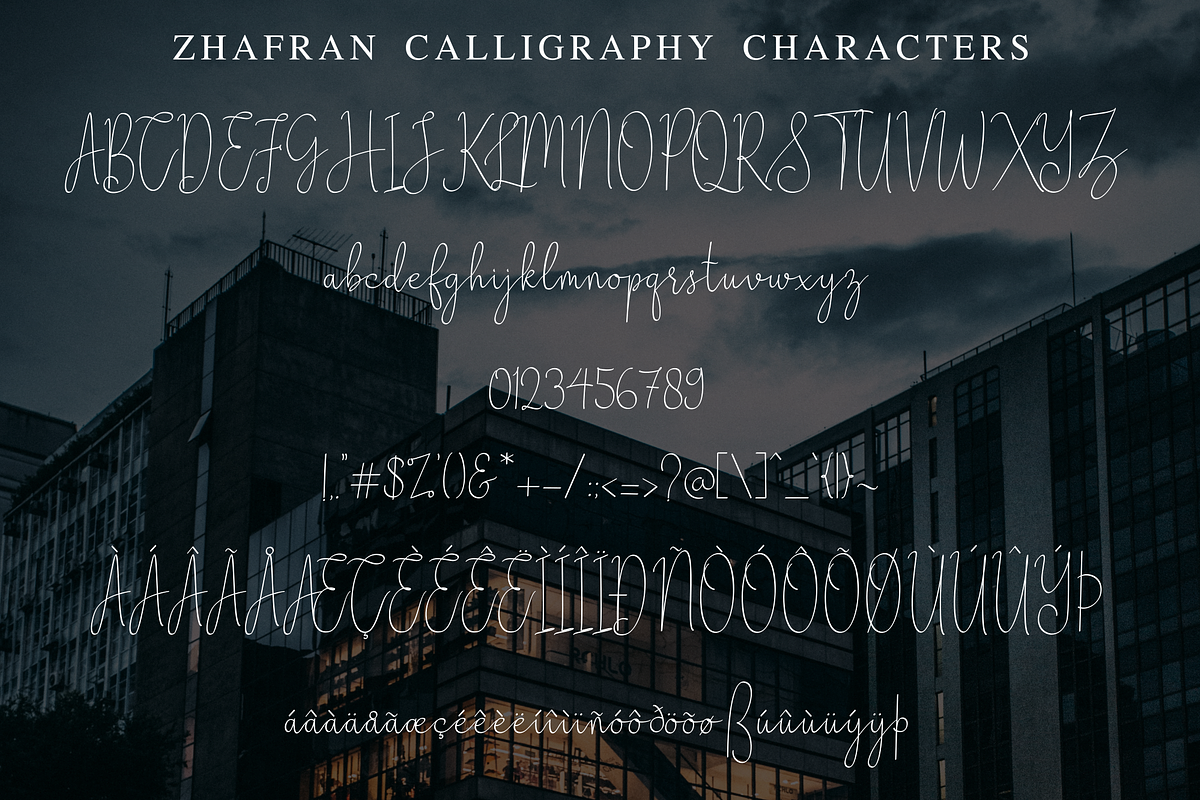 Zhafran, a Script Font by Sibelumpagi Studio (Photo 11 of 11)