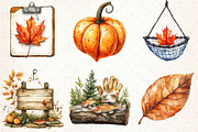Watercolor Fall Fishing Clipart, an Illustration by Libby Wishes (Thumbnail 7 of 7)