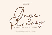 Gage Paraniy - Script Monoline Font, a Script Font by twinstd (Thumbnail 1 of 7)