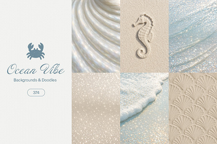 Ocean Vibe Backgrounds & Doodles