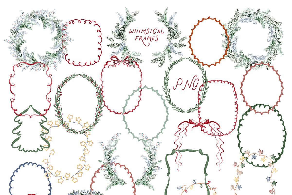 Christmas Joy Watercolor Collection, an Object Graphic by LenArt (Photo 6 of 16)