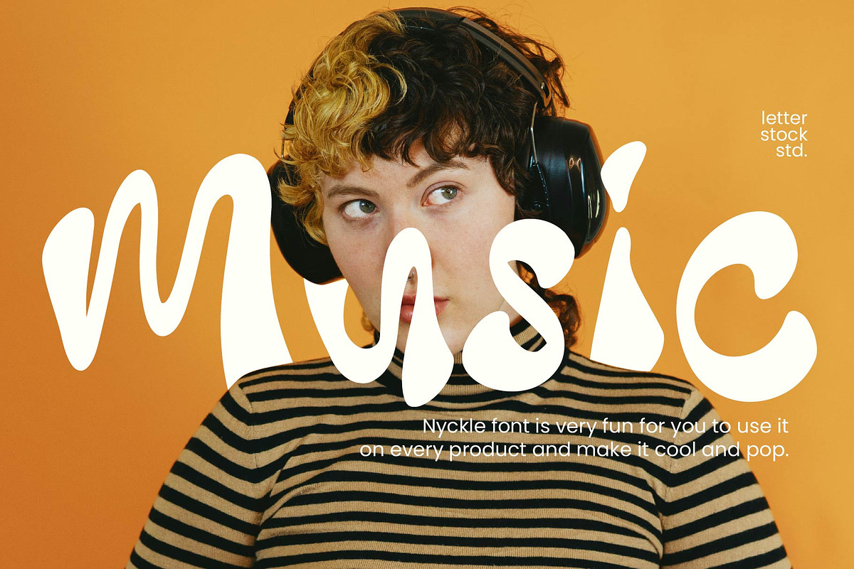 Nyckle - Playful Decorative Font, a Sans Serif Font by LetterStock (Photo 2 of 6)