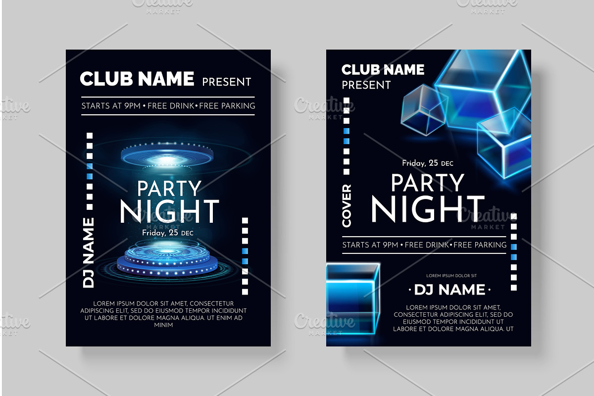 House club flyer. Dj music night, a Sport Illustration by Stock-Smart-Start