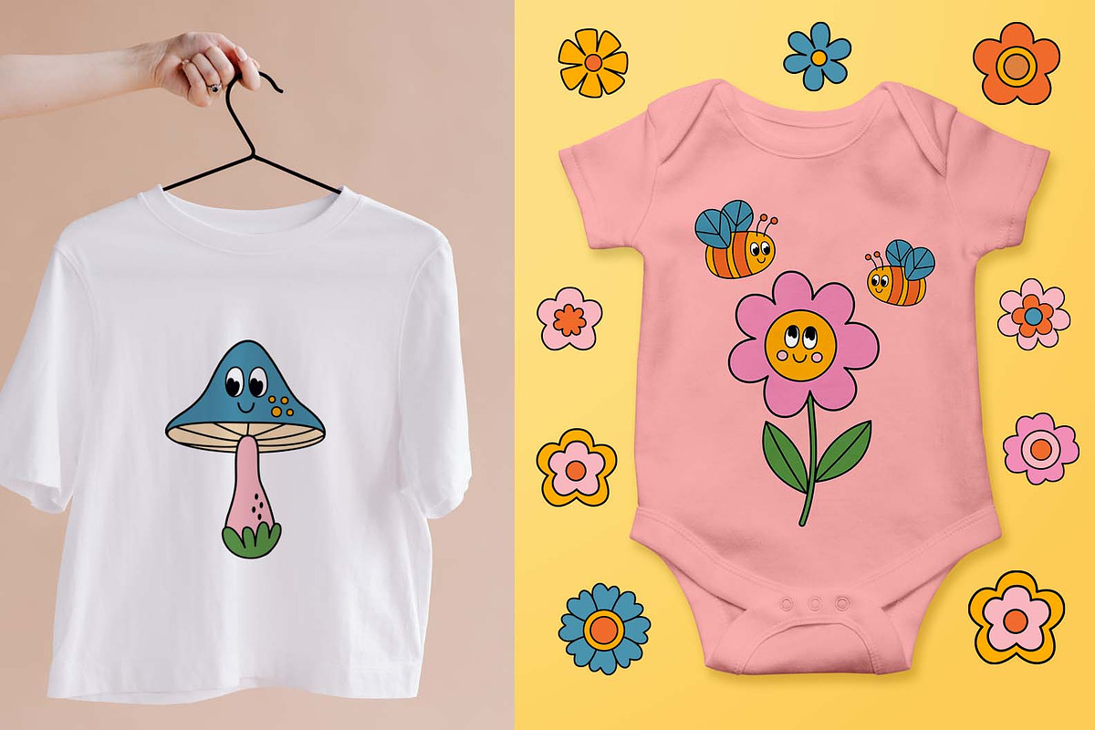 cute Mushrooms and flowers, a Seasonal Illustration by NataKa (Photo 3 of 10)