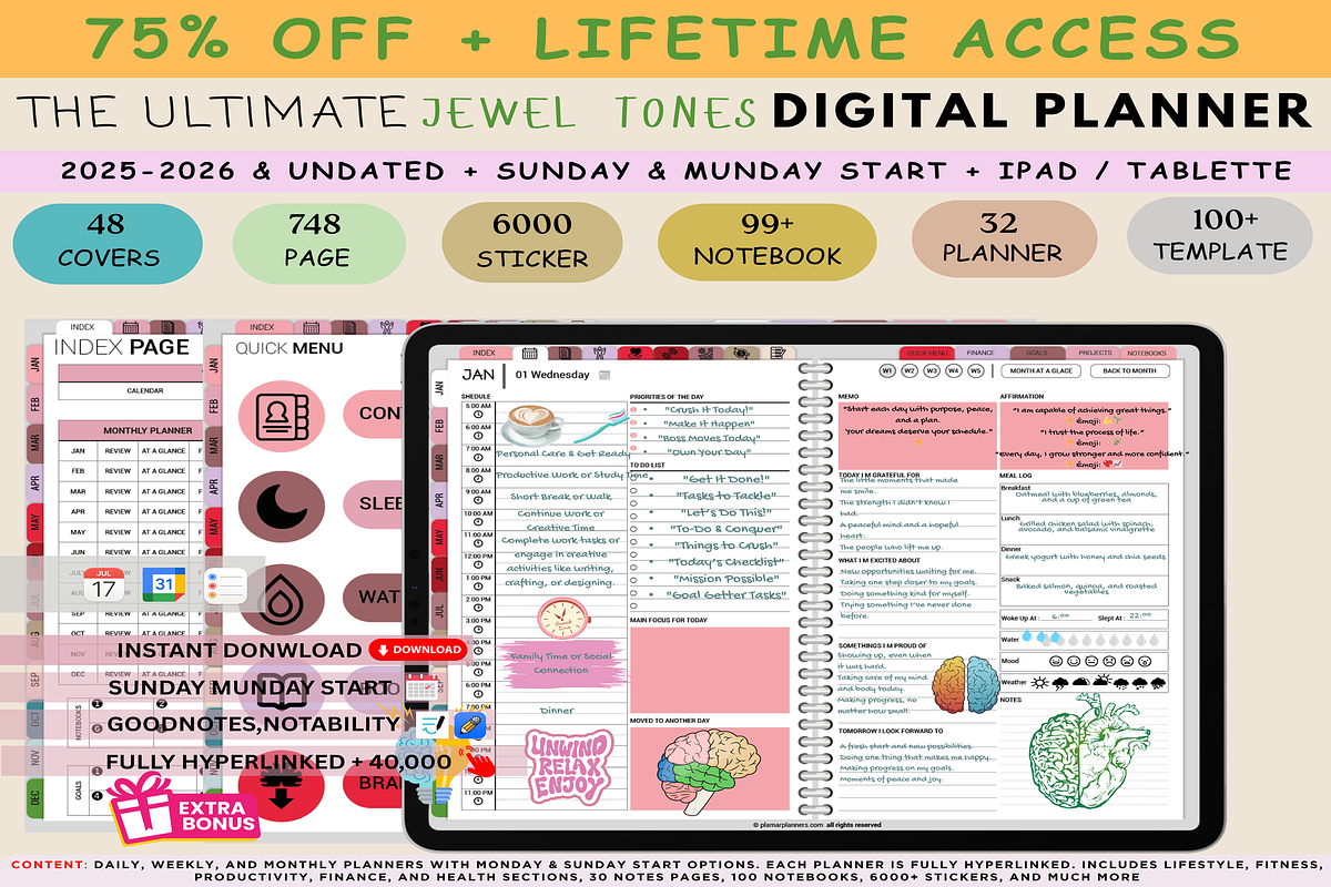 Luxury Digital Planner 2025 PDF, a Templates & Theme by Plamarplanners (Photo 1 of 10)