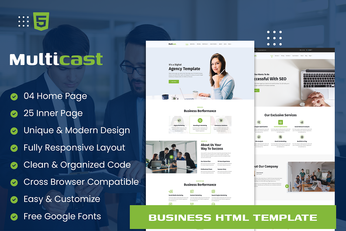 Multicast - Business HTML Template, a HTML Template by THESOFTKING (Photo 1 of 3)