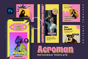 Acroman Insatgram Template, a Social Media Template by Creatchees.std