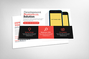 Mobile App Postcard Template