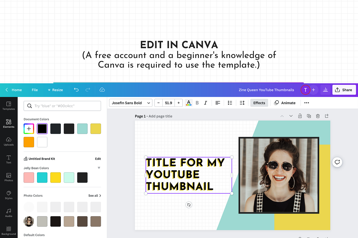 Yellow YouTube Branding Kit Canva, a Social Media Template by ltsdesigns (Photo 5 of 5)