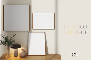 3 Frame  mockup for wall art, a Print Template by DSTUDIO888