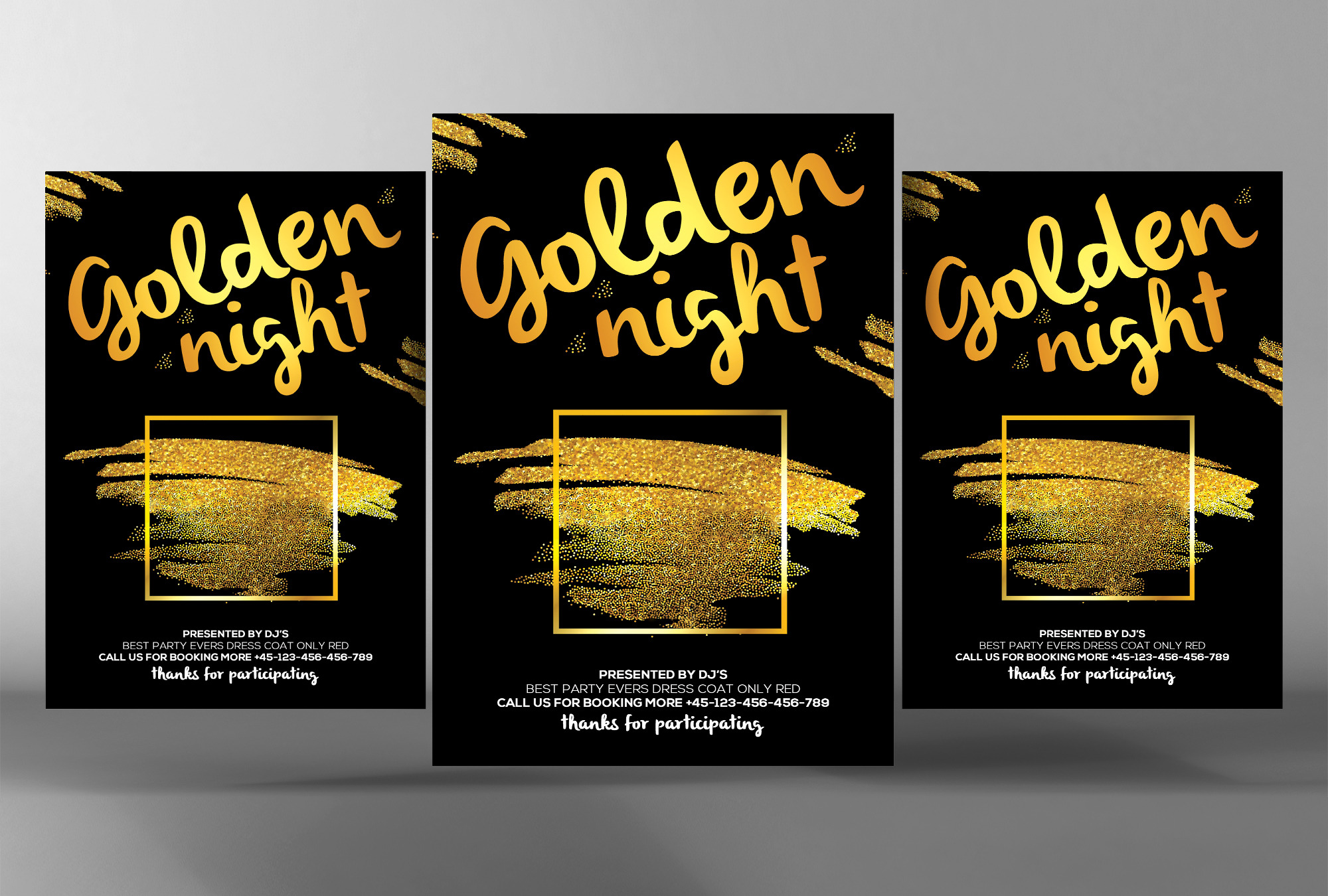 Gold Minimal Flyer, a Flyer Template by graphicforest