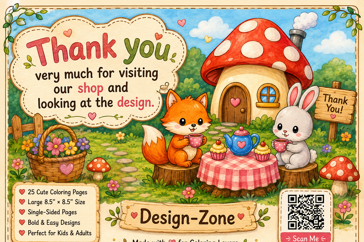 Mush Mini Fox Moments Coloring Book, an Animal Illustration by Design Zone (Photo 5 of 5)