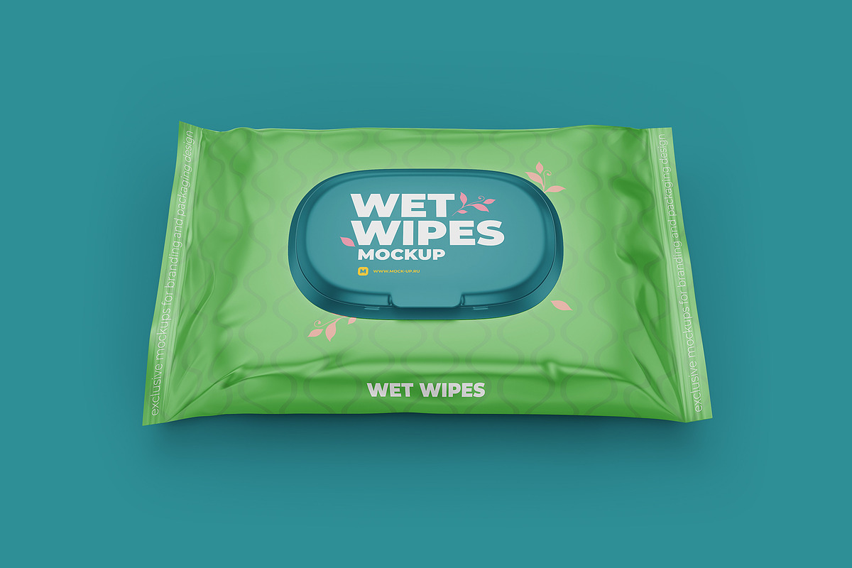 Wet Wipes with Cap Mockup half side, a Cups & Container Mockup by easymock (Photo 7 of 8)