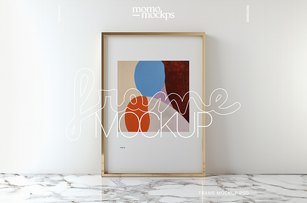 Gold Frame Poster Mockup DIN A4 PSD