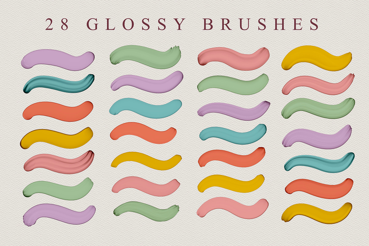 197 Thick Paint Procreate Brushes, a Brush Add-On by The Creative Bix (Photo 11 of 15)