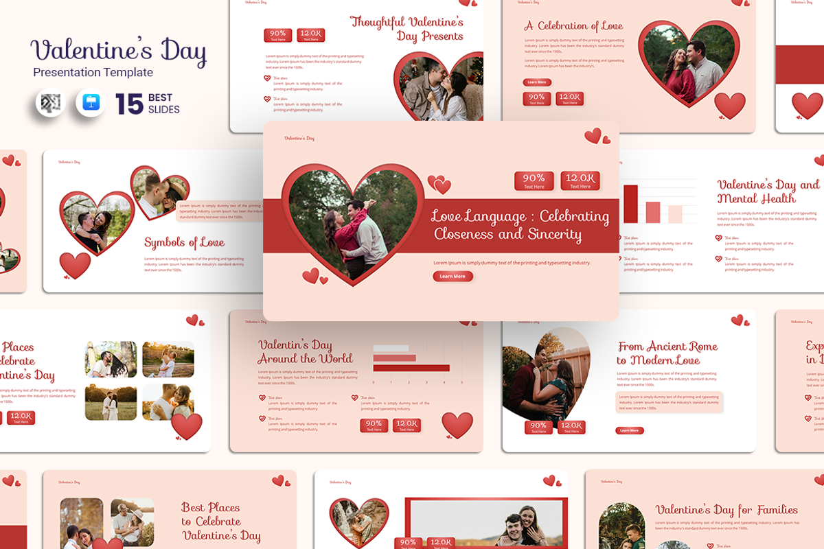 Valentine's Day - Keynote Template, a Presentation Template by QR Design Studio (Photo 1 of 3)