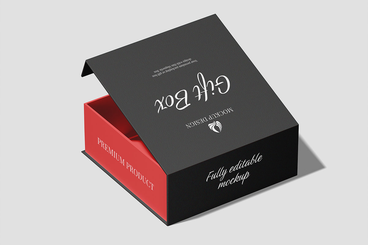 Magnetic Box Mockup, a Packaging Mockup by Permadi Creative (Photo 3 of 5)