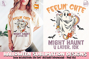 Retro Groovy Halloween Bundle PNG