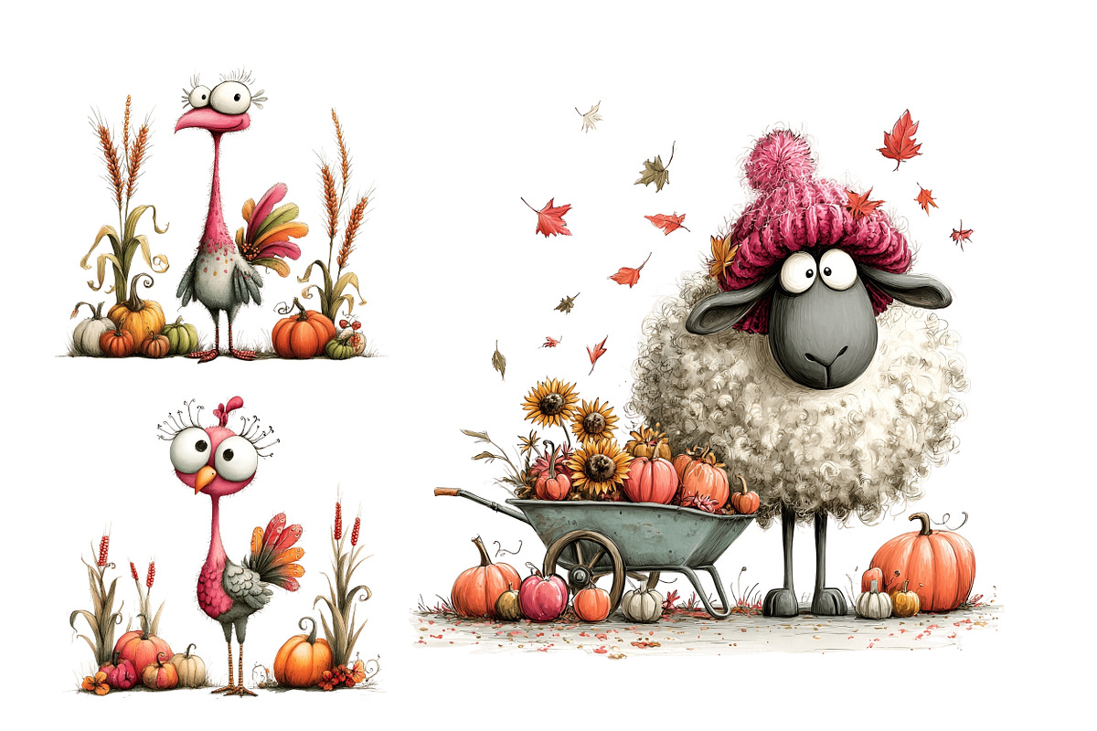 Quirky Autumn Farm PNG, a Seasonal Illustration by Nicolle's Colorful Art (Photo 6 of 6)