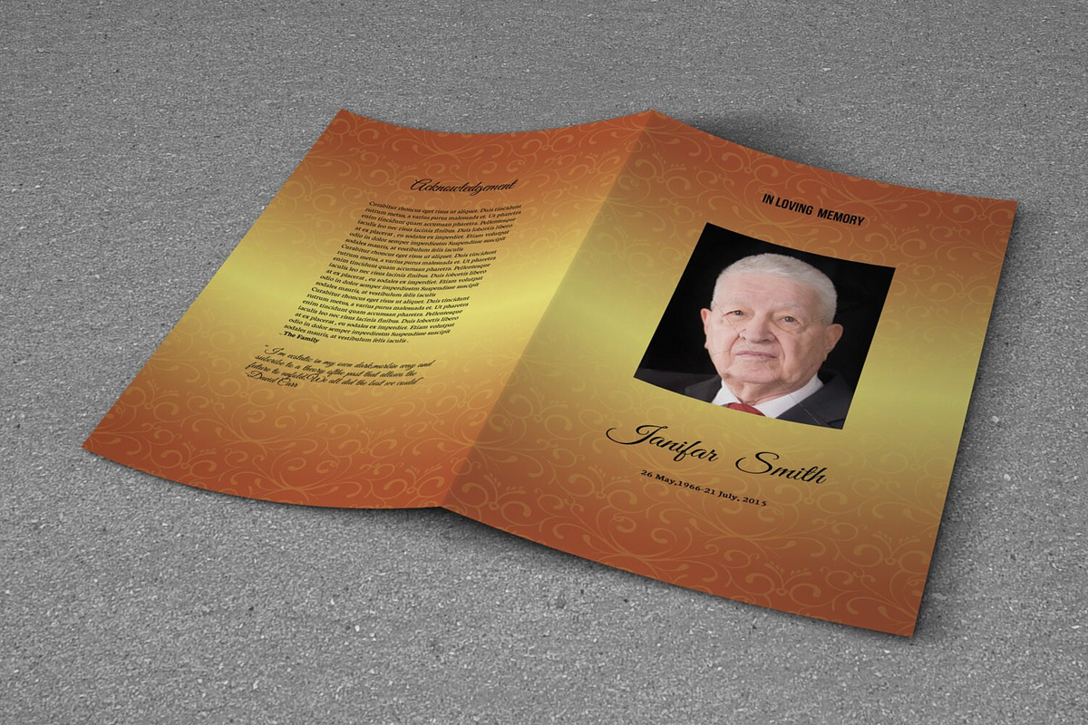 Funeral Program Template, a Brochure Template by Template Shop (Photo 1 of 4)