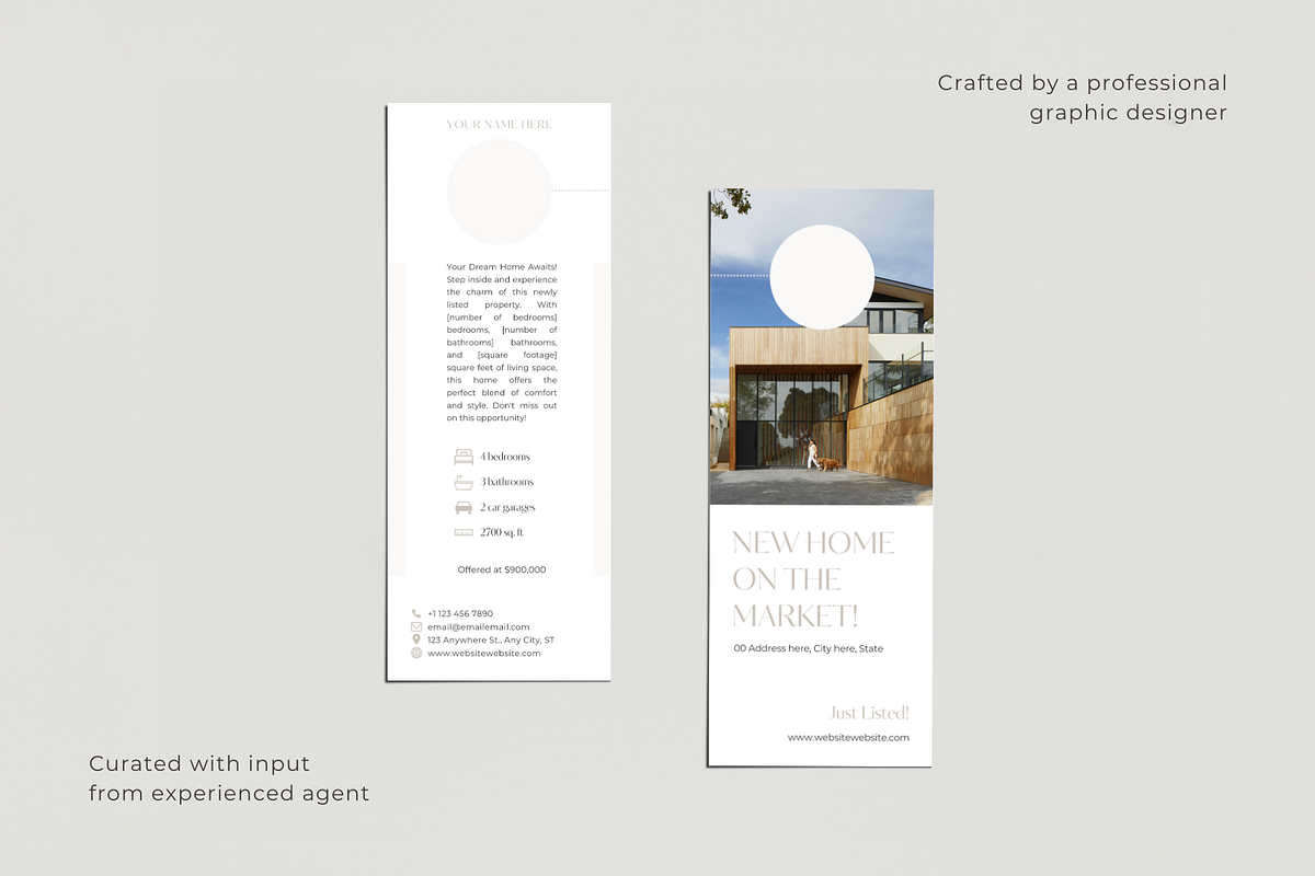 Real Estate Door Hanger Just Listed, a Marketing Template by EstateElements (Photo 7 of 10)