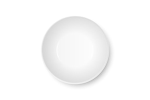 Plate, Dish And Bowl. Vector Set.