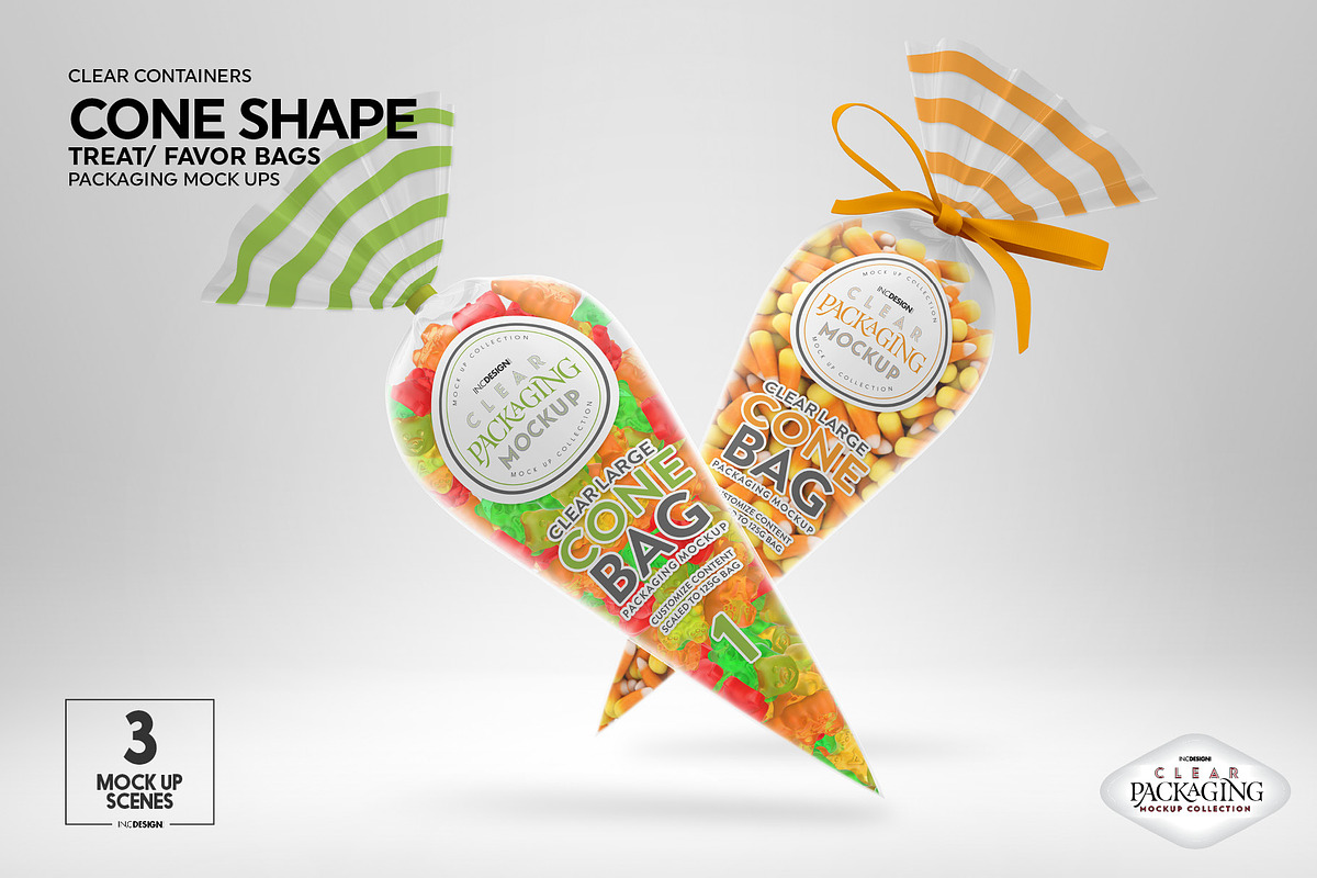 Clear Large Cone Bag PackagingMockup, a Packaging Mockup by INCDesign (Photo 12 of 15)