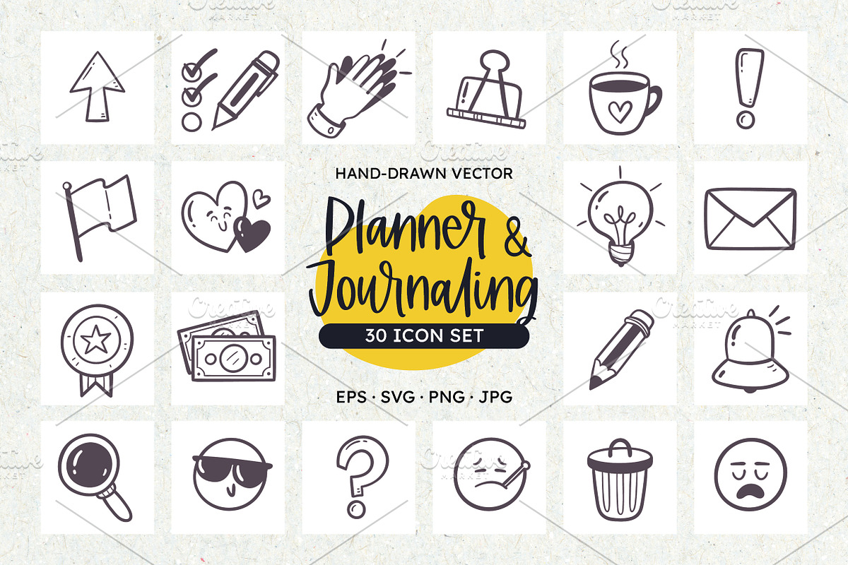 Planner Icon Doodle Set