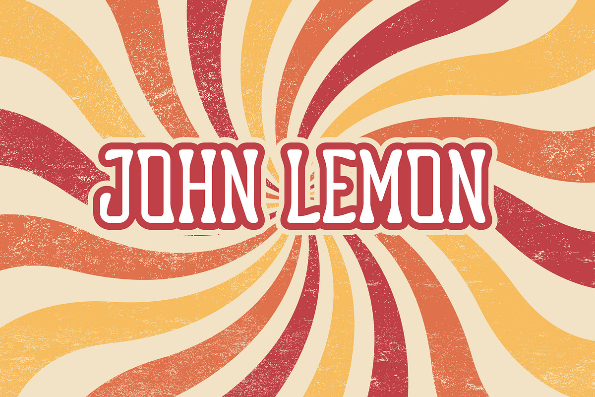 John Lemon - Vintage Groovy Font, a Sans Serif Font by Mightyfire (Photo 1 of 3)
