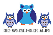 Blue Owl Clip Art, an Icon by CrexoraLab (Thumbnail 1 of 3)